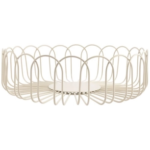 flores panier metalique 26,5xh7,5cm gris - ona