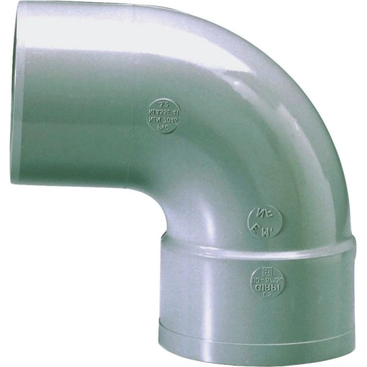 Raccord coudé à 87°30 d'évacuation - PVC - Simple emboîture - Mâle / Femelle 32mm
