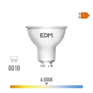 ampoule led dichroïque gu10 10 w 932 lm 4000 k lumière du jour 120° ø5 x 6,4 cm