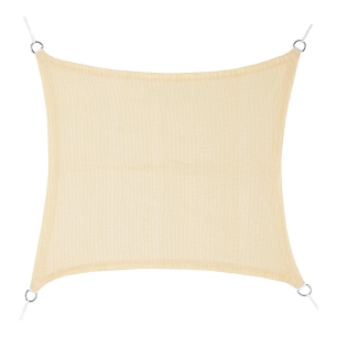 store voile carré en beige 3,6 x 3,6 m