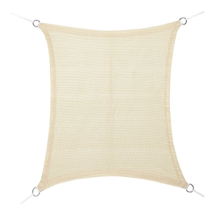 voile de store rectangulaire en beige 4 x 6 m