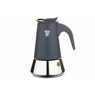 cafétière 4 tasses 13 x 10 x h16.4 cm - gris foncé - steelexpress - pezzetti