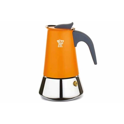 cafétière 4 tasses 13 x 10 x h16.4 cm - orange - steelexpress - pezzetti