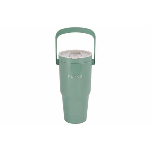tasse double paroi avec poignée 0.8l 10 x 10 x 21 cm vert - friss