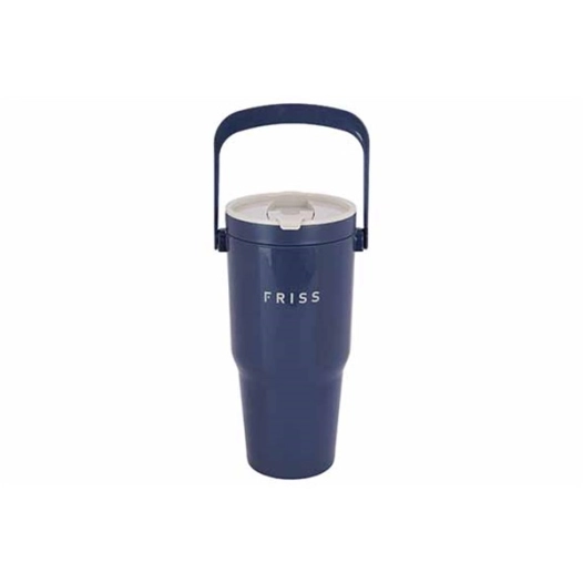 tasse double paroi avec poignée 0.8l 10 x 10 x 21 cm bleu - friss