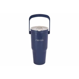 tasse double paroi avec poignée 0.8l 10 x 10 x 21 cm bleu - friss