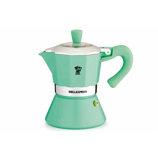 cafétière 6 tasses 19 x 11.5 x h19 cm - turquoise - bellexpress - pezzetti