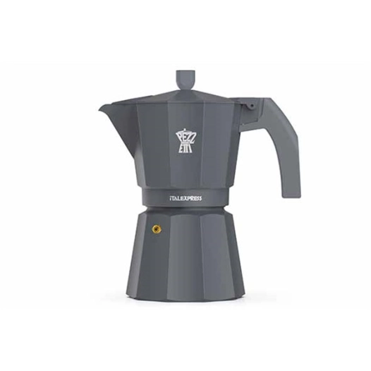 cafétière 3 tasses 15.5 x 8.9 x 15.6 cm - gris - italexpress - pezzetti