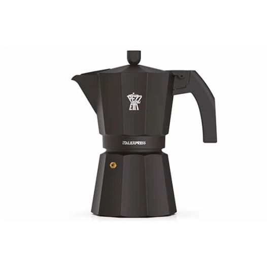 cafétière 3 tasses 15.5 x 8.9 x h15.6 cm - noir - italexpress - pezzetti