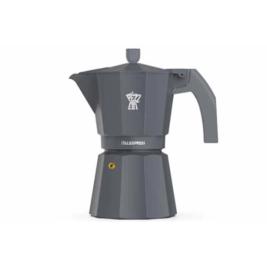 cafétiere 6 tasses 19 x 10.4 x h20 cm - gris foncé - italexpress - pezzetti