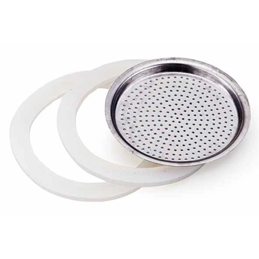 set de 2 joints et 1 filtre pour cafétière steelexpress 4t - pezzetti