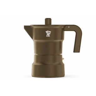 cafétière 6 tasses 16.5 x 10.5 x h19 cm - marron - solidexpress - pezzetti