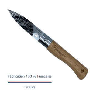 réassort de 12 couteaux de poche le coq virole bourguignon - manche ch - le coq français