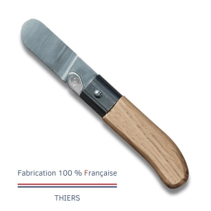 réassort de 12 couteaux de poche le p'tit coq standard - manche chêne - le coq français