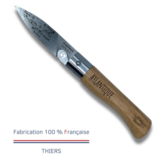 présentoir + 12 cartes duo atlantique - couteau de poche le coq virole - le coq français