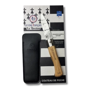 présentoir + 12 cartes duo breton - couteau de poche le coq virole b - le coq français