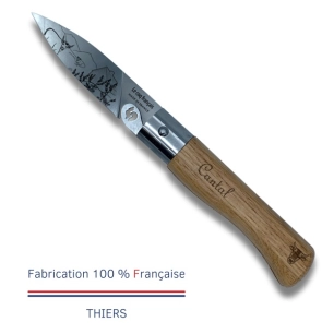 présentoir + 12 cartes duo cantal - couteau de poche le coq virole c - le coq français