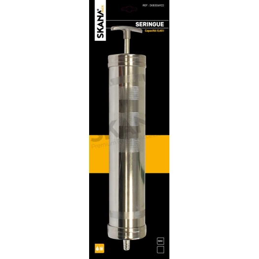 seringue d'huile pour vidange moteur. capacitã©: 0,60 l.