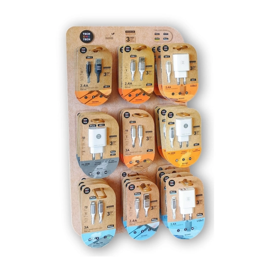 présentoir de chargeur eko, contient 27 produits