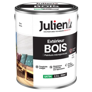 peinture extérieure bois microporeuse base white - julien