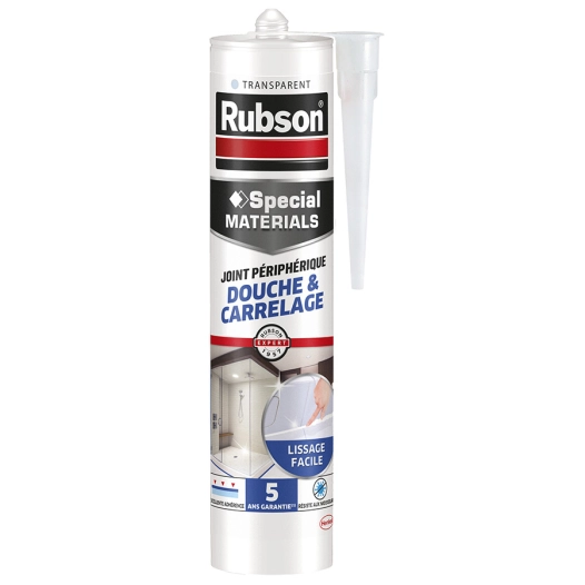 joint périphérique douche et carrelage 300 ml - rubson