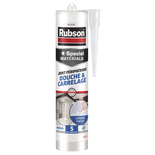 joint périphérique douche et carrelage 300 ml - rubson