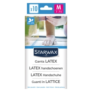 gants latex épais lot de 10 - starwax