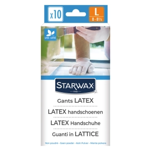 gants latex épais lot de 10 - starwax