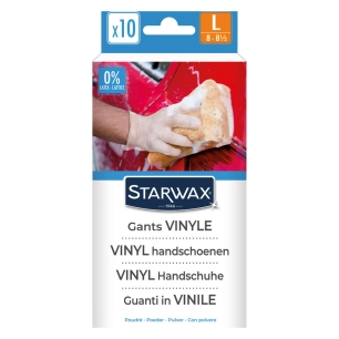 gants vinyle poudrés lot de 10 - starwax
