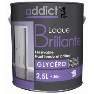 laque multisupports glycéro brillante 2.5l - addict