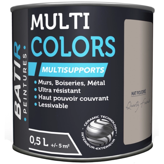 batir multicolors peinture multisupports mat poudré 0.5l - batir