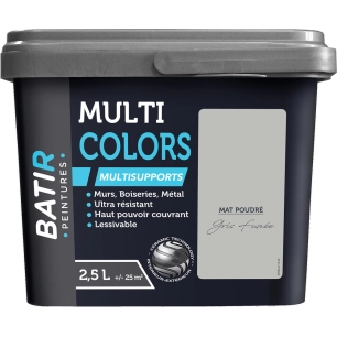 batir multicolors peinture multisupports mat poudré 2.5l - batir