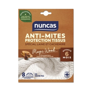 anti-mites tiroirs protection tissus 8 feuillets - nuncas