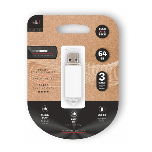 clé usb 2.0 basic blanche 64 go