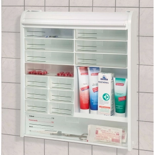 armoire à pharmacie avec serrure 42 x 48 x 10 cm