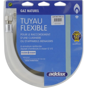 Flexible Souple Gaz Naturel 2m - ADDAX