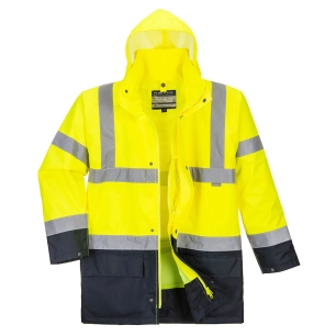 parka 5 en 1 essentiel bicolore - taille 4xl - jaune/noir - portwest