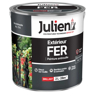 peinture extérieur fer antirouille 2l - julien