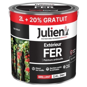 peinture extérieur fer antirouille 2l+20%gratuit - julien