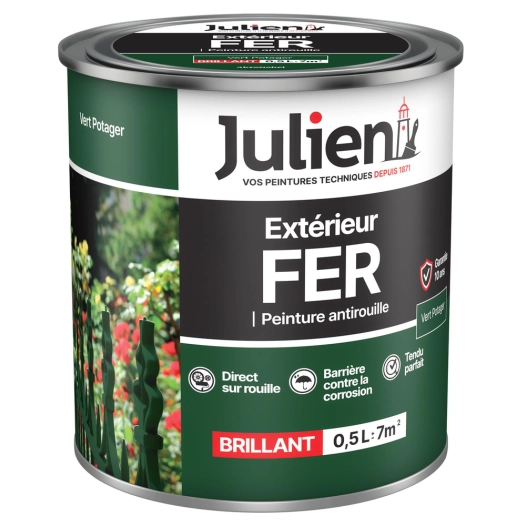 peinture extérieur fer antirouille 0.5l - julien