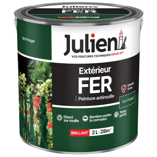 peinture extérieur fer antirouille 2l - julien
