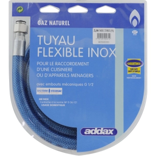 Flexible Inox Gaz Naturel 2m - ADDAX