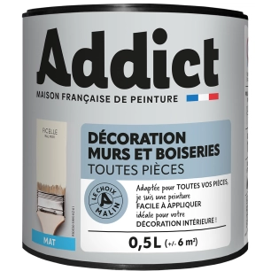Peinture ADDICT Déco.M&Bois mat ficelle 0,5L - ADDICT