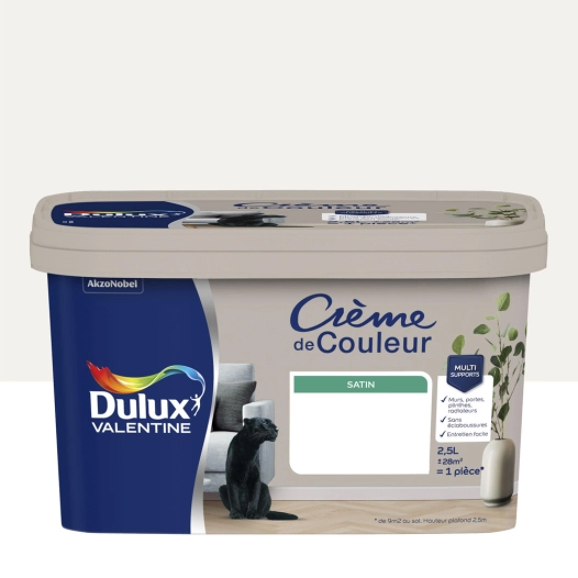 crème de couleur satin 2.5l - dulux valentine
