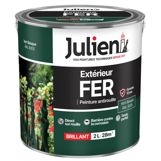 peinture extérieur fer antirouille 2l - julien