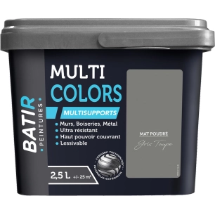 batir multicolors peinture multisupports mat poudré 2.5l - batir