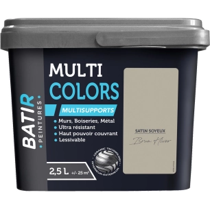 batir multicolors peinture multisupports satin soyeux 2.5l - batir