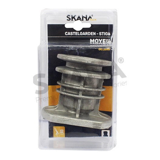 moyeu de lame adaptable pour tondeuses tractées castelgarden, stiga. diamètre poulie : 58 mm alésage : 22,2 mm hauteur : 68 mm p