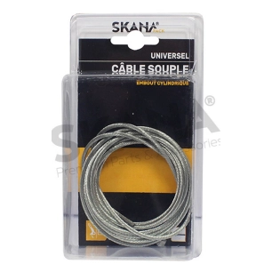 câble souple ø : 2,5 mm avec embout cylindrique étagé. longueur : 2,5 m.