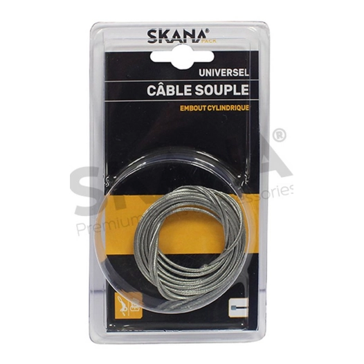 câble souple ø : 1,5 mm avec embout cylindrique 4 x 4 mm. longueur : 2,5 m.